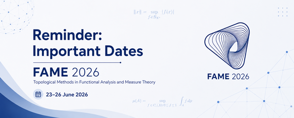 Reminder: Important Dates - FAME 2026